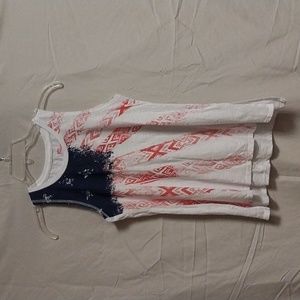 Women's Epic Threads red white and blue tank top size XL